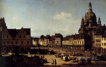 ベルナルド・ベロット Painting - ドレスデン都市ベルナルド・ベロットの新しい市場の眺め